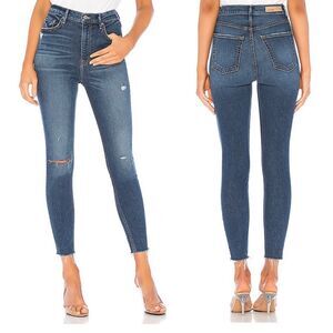 GRLFRND Kendall distressed raw hem‎ high rise jeans